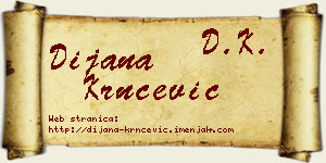 Dijana Krnčević vizit kartica